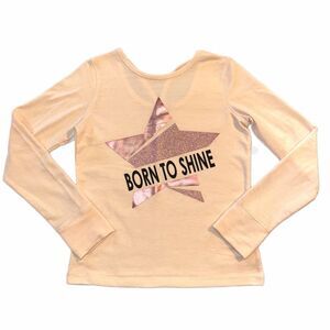 90 Degree by Reflex Girls T Shirt Top Long Sleeve Sparkle Pink Purple Medium 12